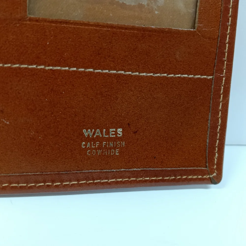 Vintage Leather New Holland Wales Men's Pocket Secretary  Suit Wallet